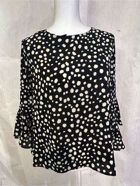 Wishlist Black and White Spot Print Blouse